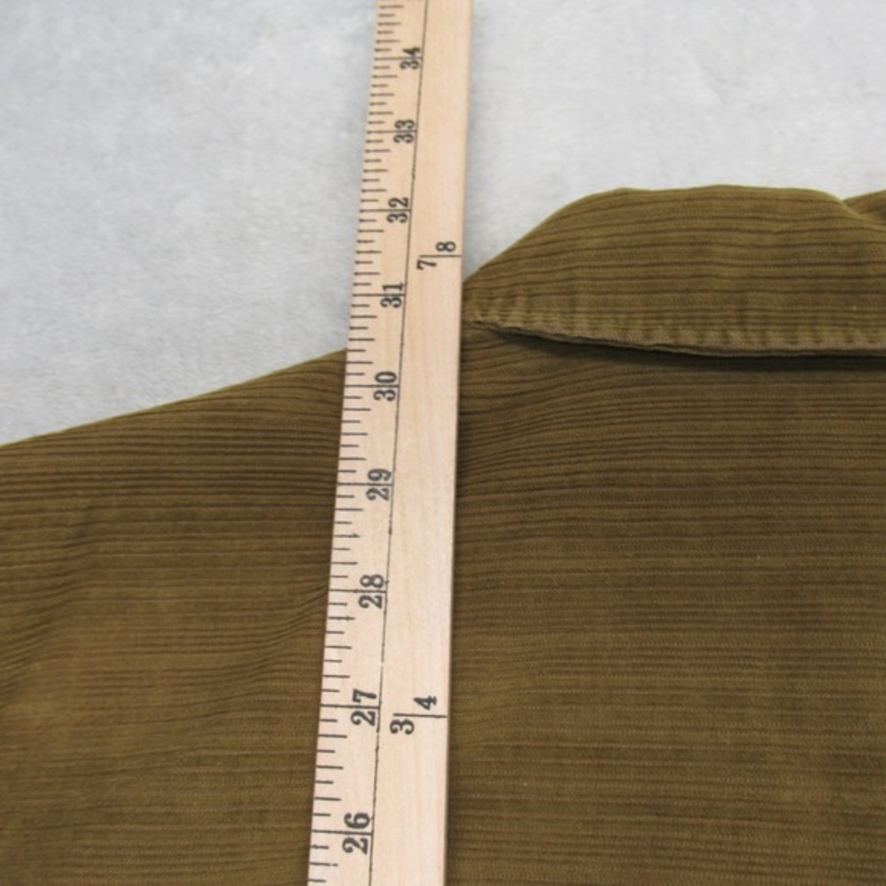 REI Corduroy Shirt Mens Large Green Pocket Button Up Long Sleeve‎ Midweight - Picture 12 of 15